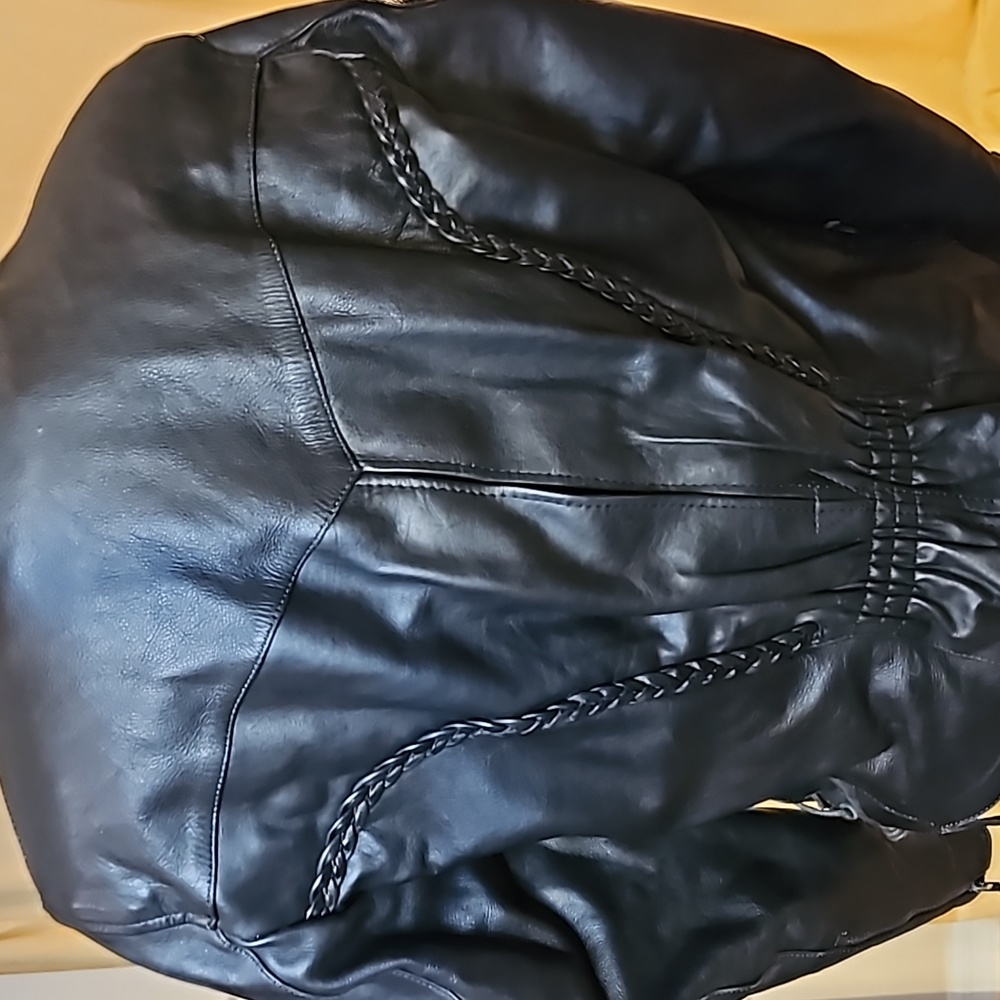 Vtg UNIK Leather Apparels Braided Motorcycle Riding Jacket Medium Pristine Cond - Picture 8 of 14